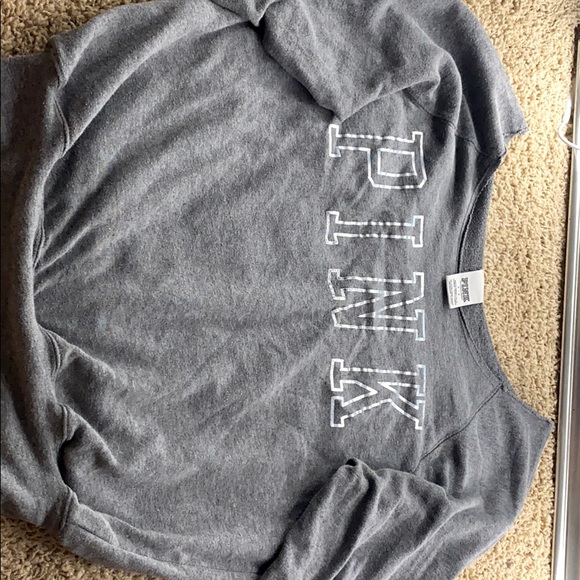 Pink off the shoulder thin long sleeve - Picture 1 of 4